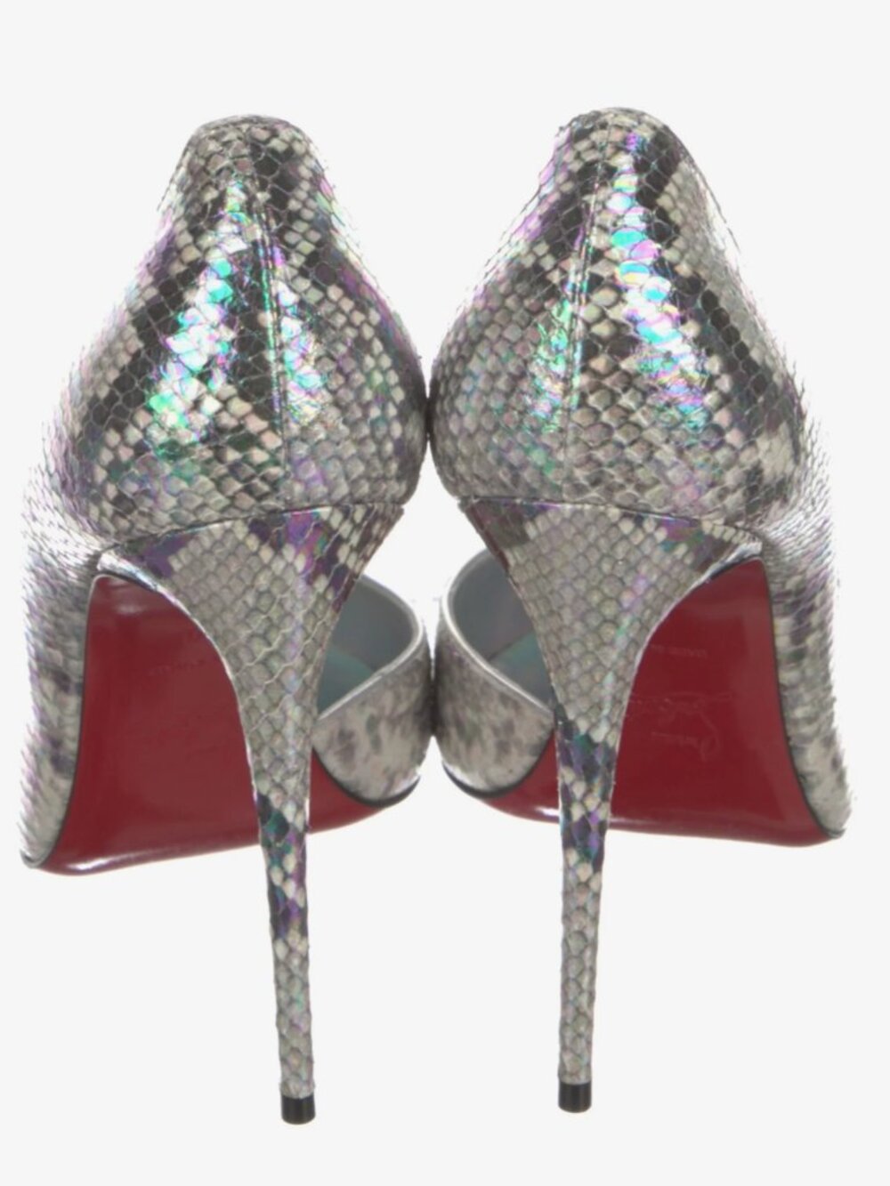 Louboutin Iridescent Leather Animal Print D'Orsay Pumps SIZE 40